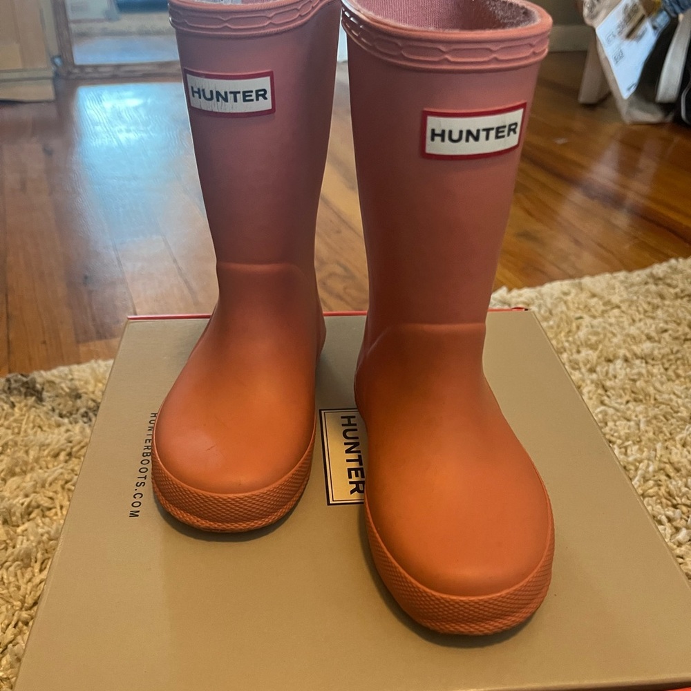 Hunter Kids Pink Rain Boots